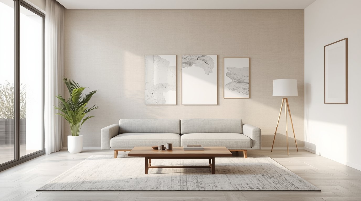 Minimalistisch Woonkamerontwerp